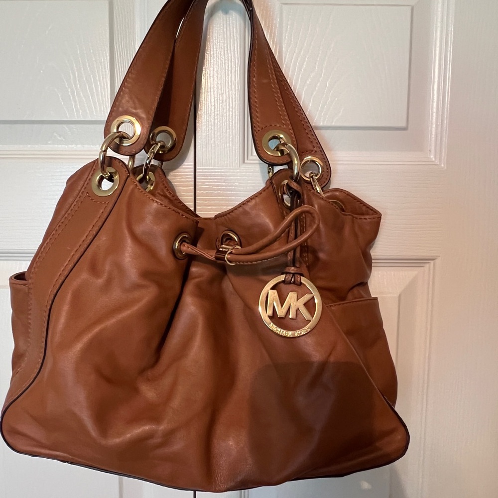 Michael Kors Tan Leather Shoulder Bag